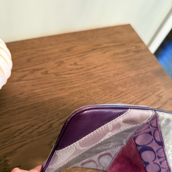 Coach Purple Patchwork Wristlet - Picture 10 of 13